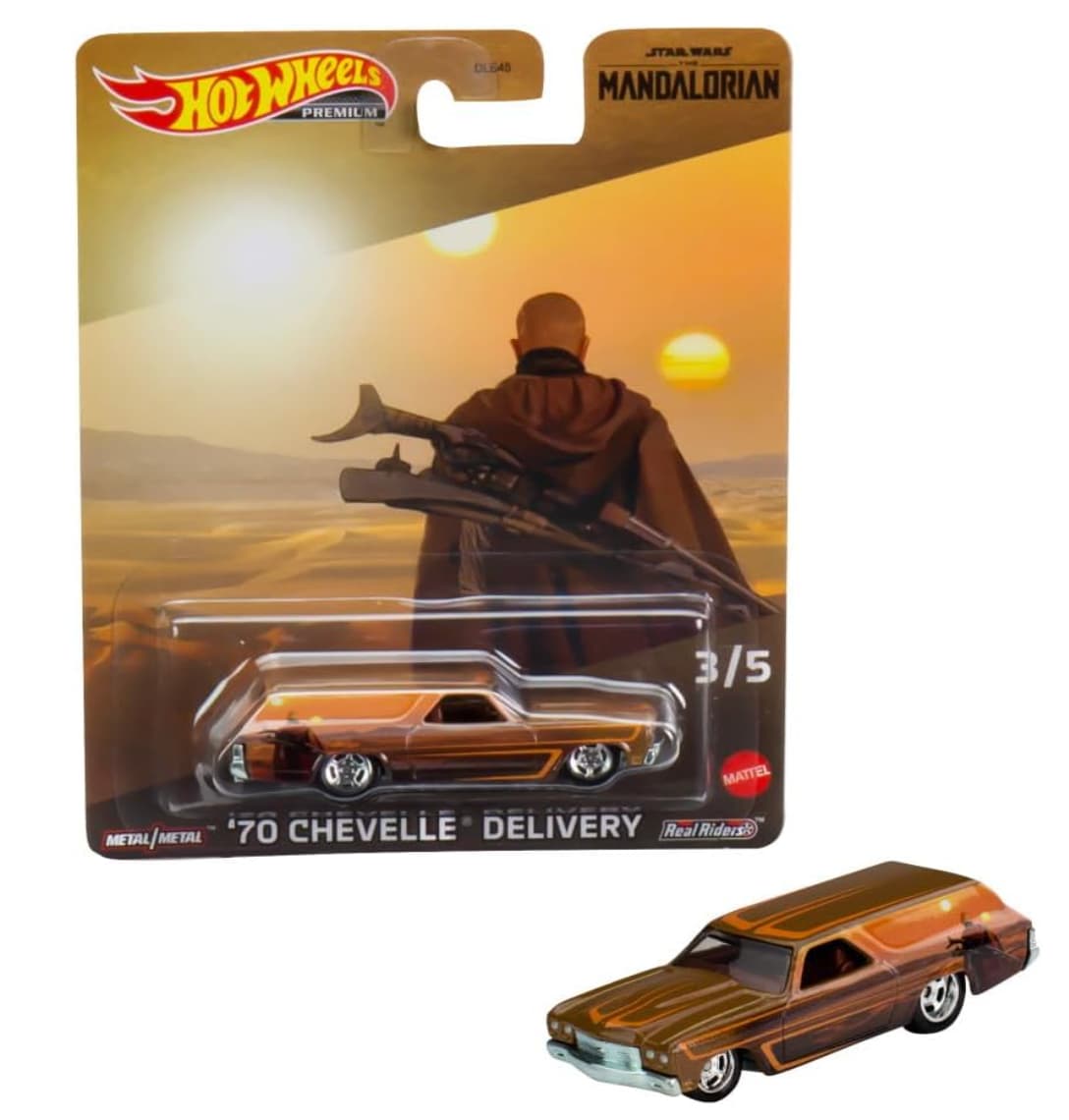 mandalorian hot wheels premium - Hot Wheels Premium OL645 Star Wars Mandalorian 35 Mattel MetalMetal 70 Chevelle Delivery Real Riders